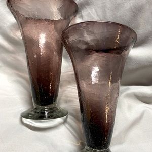 Cracked glass large drinking glasses